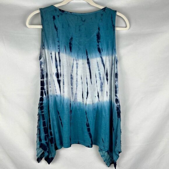 NWT Yak & Yeti Tye Dye Shark Tooth V-Neck Tank Small - Picture 4 of 9